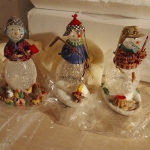 🎄 3 Snow people Princess House ornaments. NIB⛄ Disc Shipping too 🌹
